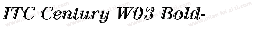 ITC Century W03 Bold字体转换